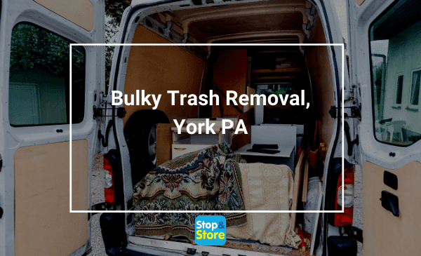 moving truck with bulk items for removal and recycling