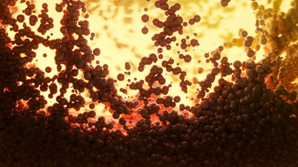 molecule absorbing light