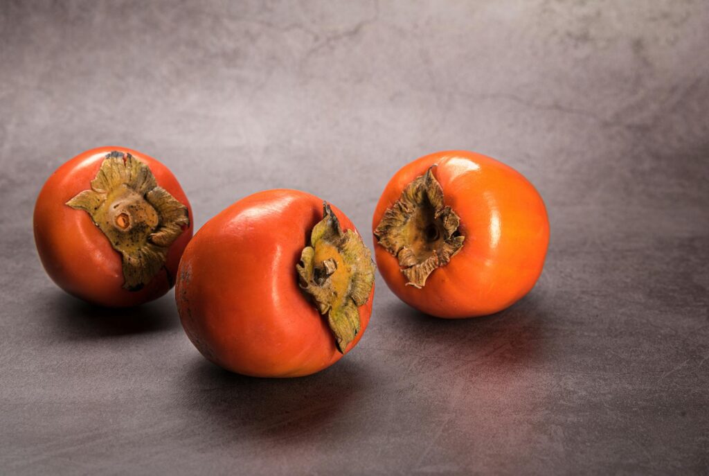 ripe fuyu persimmon fruit
